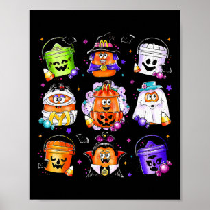 Kipnuggets Pompoen Halloween 90's Vintage 1 Poster