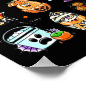 Kipnuggets Pompoen Halloween 90s Vintage 2 Poster (Hoek)