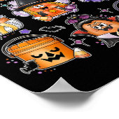 Kipnuggets Pompoen Halloween 90s Vintage 3 Poster (Hoek)