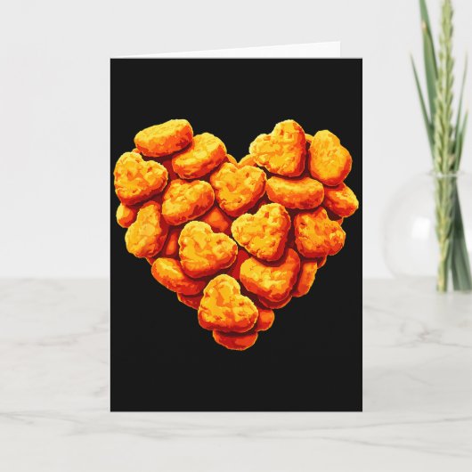 Kipnuggets Zijn Mijn Valentijnshart Grappige Valen Kaart (Voorkant)