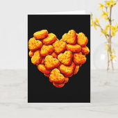 Kipnuggets Zijn Mijn Valentijnshart Grappige Valen Kaart (Gele Bloem)
