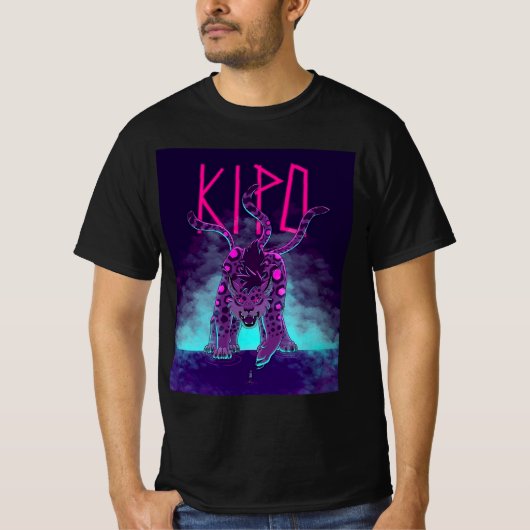 Kipo Pink/Paars Jaguar T-shirt (Voorkant)