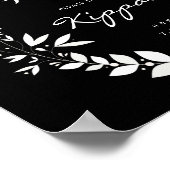  Kippah Wedding Sign., White & Black Po Poster (Hoek)