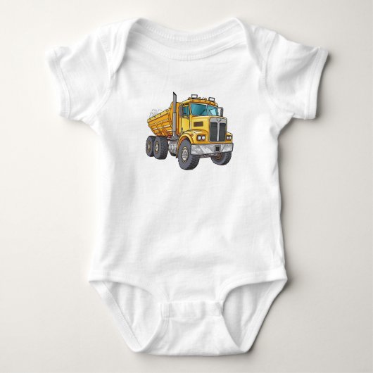 Kippauto outfit voor baby jongen romper (Voorkant)