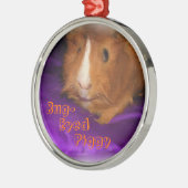 Kippebig-ogige Cavia Kerst Ornament (Links)