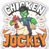 kippejockey sticker (Voorkant)