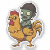 kippejockey sticker (Voorkant)