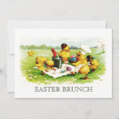  kippen - Aangepast paasbroodrooster - Uitnodiging (Voorkant)