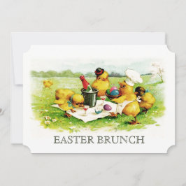  kippen - Aangepast paasbroodrooster - Uitnodiging