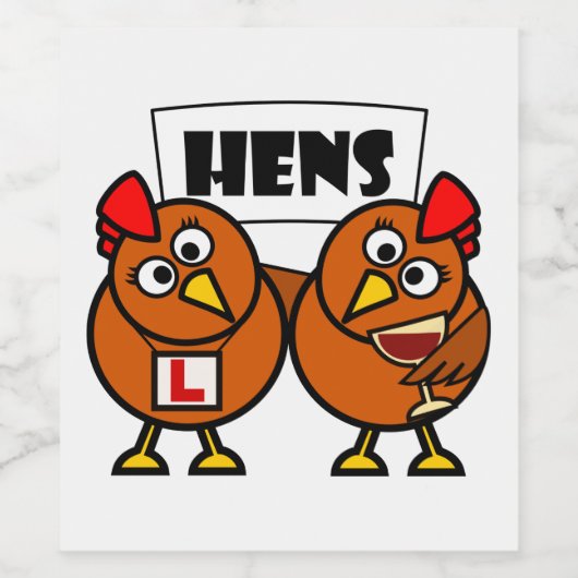 Kippen aangepaste wijnfles etiketten (Enkel label)