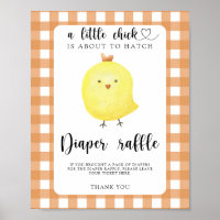 Kippen baby shower - luier raffle