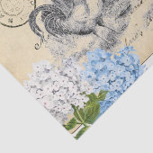  kippen Blauwe Bloemveer Briefkaart Weefsel Papier (Detail)