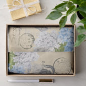  kippen Blauwe Bloemveer Briefkaart Weefsel Papier (Geschenk)