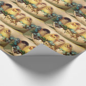 KIPPEN, BLOEMEN EN PAASEIEREN CADEAUPAPIER (Hoek)