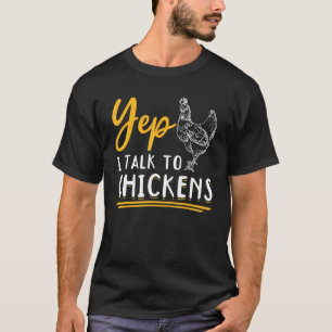Kippen Boerderij Dier, ik praat met kippen T-shirt