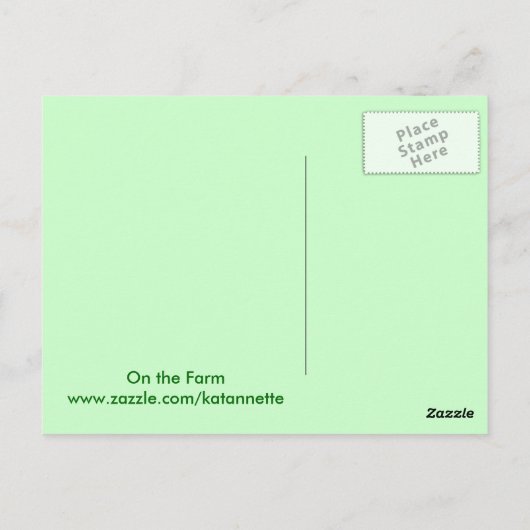 kippen briefkaart (Achterkant)