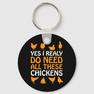 Kippen Cadeau Grappige Boeren Kippenliefhebber Cad Sleutelhanger