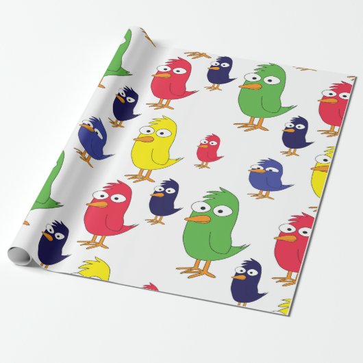 Kippen Cadeaupapier (Uitgerold)