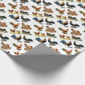  kippen cadeaupapier (Hoek)