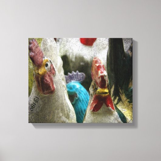  kippen canvas afdruk (Voorkant)