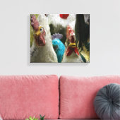  kippen canvas afdruk (Insitu (Woonkamer))