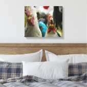  kippen canvas afdruk (Insitu (Slaapkamer))