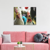 kippen canvas afdruk (Insitu (Woonkamer))