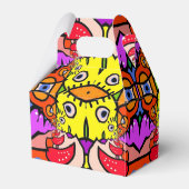 Kippen & Chili Peppers Gable Favor Box Bedankdoosjes (Achterkant)