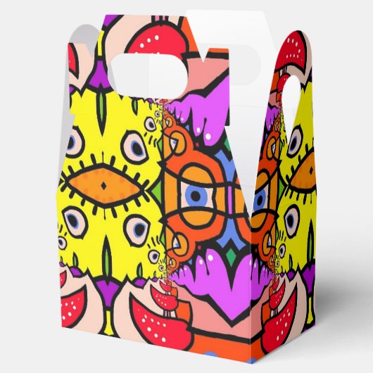 Kippen & Chili Peppers Gable Favor Box Bedankdoosjes (Geopend)