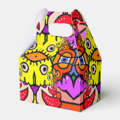 Kippen & Chili Peppers Gable Favor Box Bedankdoosjes (Voorkant Zijde)