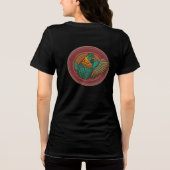 Kippen Cirkel Ontwerp Tri-Blend Shirt (Achterkant)