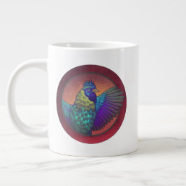 Kippen cirkelontwerp grote koffiekop