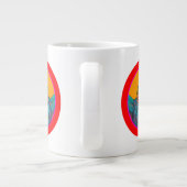 Kippen cirkelontwerp grote koffiekop (Achterkant)
