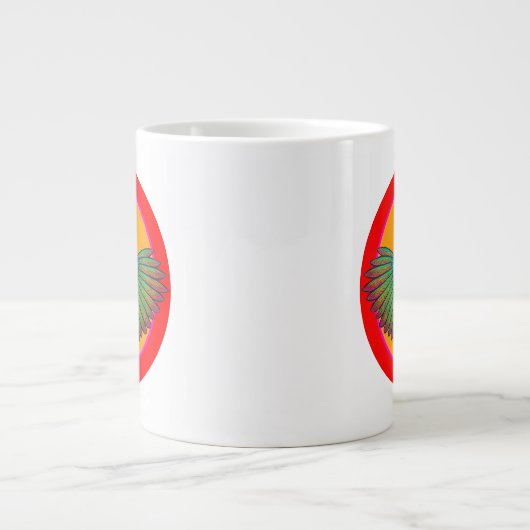 Kippen cirkelontwerp grote koffiekop (Voorkant)