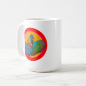 Kippen cirkelontwerp koffiemok (Voorkant links)