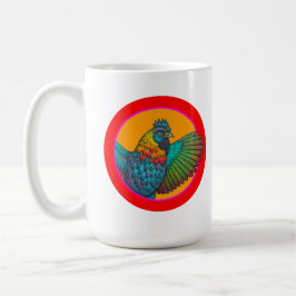 Kippen cirkelontwerp koffiemok