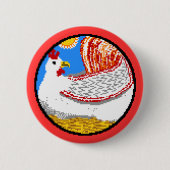 Kippen! Cluck Cluck Cluck. Ronde Button 5,7 Cm (Voorkant)
