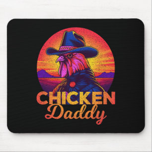 Kippen Daddy Grappige Cowboy Haan Boer Homestead Muismat