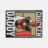 Kippen Daddy Haan Boer Grappige Vaderdag Voor Fleece Deken (Voorkant (Horizontaal))