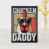 Kippen Daddy Haan Boer Grappige Vaderdag Voor Kaart (Gele Bloem)