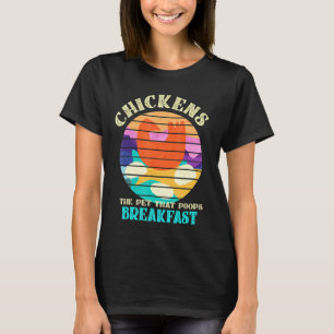 Kippen - De Pet die Poops Breakfast Farmer Pou T-shirt