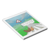 Kippen die de Weg Oversteken Grappige Cartoon Notitieblok (Schuin)