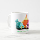 Kippen die op eieren wachten tot de Mok gespannen  (Voorkant links)