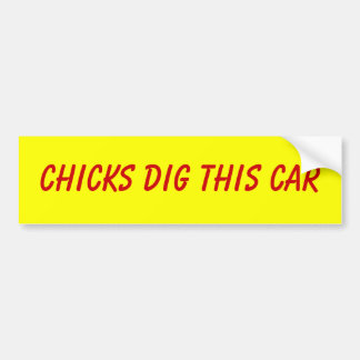 Kippen dig deze auto-Bumpersticker Bumpersticker