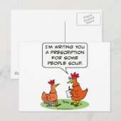 kippen dokterssoep briefkaart (Voorkant / Achterkant)