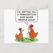 kippen dokterssoep briefkaart (Voorkant)