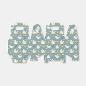 Kippen dromen in de Coop in Blauwgroen Bedankdoosjes (Uitgevouwen)