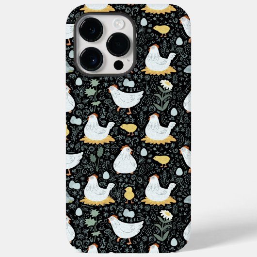 Kippen dromen in de Coop in Zwart Case-Mate iPhone Case (Achterkant)
