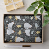 Kippen dromen in de Coop in Zwart Tissuepapier (Geschenk)