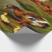 kippen eenden en slangen op het Boerderij Cadeaupapier (Hoek)